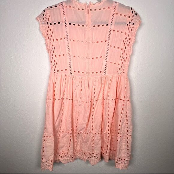 Love Riche pink sleeveless dress 🌺 eyelets 🌺 embroidered 🌺 small - Picture 3 of 7